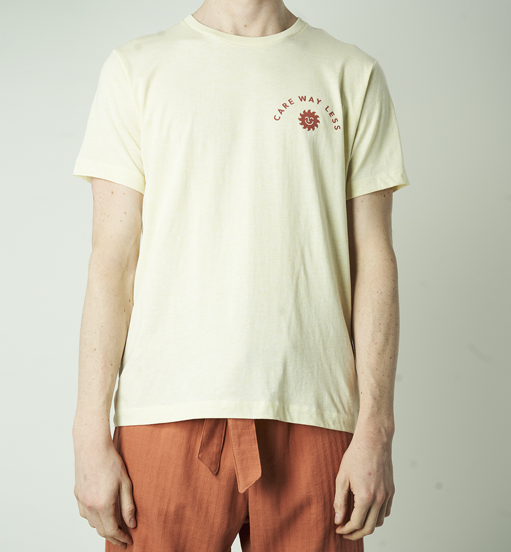 Paradised sustainable Care Way Less Tee in cotton with recycled polyester